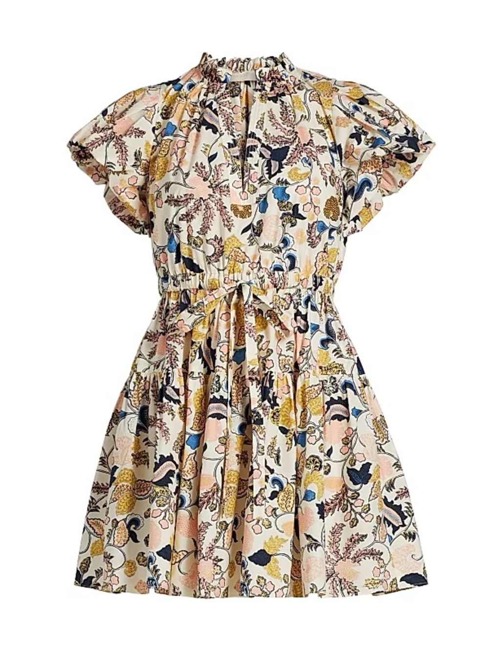 Ulla Johnson Izel Floral Poplin Minidress in Magnolia Size 8 NWOT